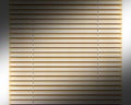 Golden or yelow horizontal Blinds window decoration interior Royalty Free Stock Photo