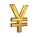 Golden Yen sign Royalty Free Stock Photo