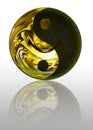Golden Yin Yang symbol
