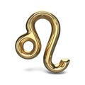 Golden zodiac sign LEO 3D