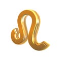 Golden zodiac sign Leo