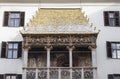 Goldenes Dachl ( Golden Roof), decorative balcony, Innsbruck Austria Royalty Free Stock Photo