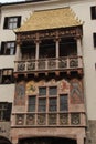 The Goldenes Dachl Golden Roof in the the old town in Innsbruck, Austria Royalty Free Stock Photo