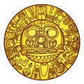 Golden sun of Echenique, pre-Hispanic golden plate and coat of arms of Cusco