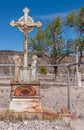 Rusted metal memorial, Historic Cemetery Goldfield, NV, USA