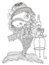 Goldfish adult coloring page