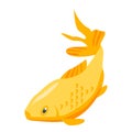 Goldfish with the big tail icon, isometric style Royalty Free Stock Photo