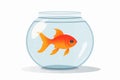 Goldfish Bowl vector flat minimalistic isolated illustration