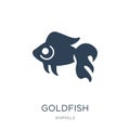 goldfish icon in trendy design style. goldfish icon isolated on white background. goldfish vector icon simple and modern flat