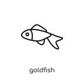 Goldfish icon. Trendy modern flat linear vector Goldfish icon on