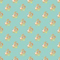 Goldfish marine seamless pattern background