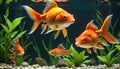 Goldfish orange children sea animal education