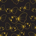 Goldfish pattern design vector