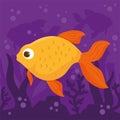 goldfish sea cartoon Royalty Free Stock Photo