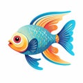 Goldfish swimming in bowl icon