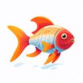 Goldfish swimming in bowl icon
