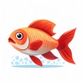 Goldfish swimming in bowl icon