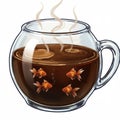 Goldfish Swimming in a Hot Cup of Coffee Royalty Free Stock Photo