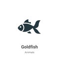 Goldfish vector icon on white background. Flat vector goldfish icon symbol sign from modern animals collection for mobile concept