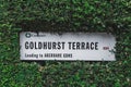 Goldhurst Terrace street name sign, Camden, London