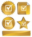 Goldish - Check Mark Royalty Free Stock Photo