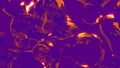 goldish diaphanous glass bulbs floating on rose background - abstract 3D illustration