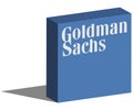 Goldman Sachs logotype in 3d form on ground