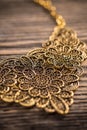 Goldplated feminine necklace Royalty Free Stock Photo