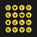 Popular Gold Social Media Icon Collections