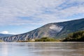 Goldrush town Dawson City from Yukon River Canada Royalty Free Stock Photo