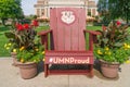 Goldy Gopher Mascot Chair on Mall of University of Minnesota Royalty Free Stock Photo