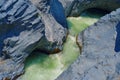 Gole dell'Alcantara - A canyon river Alcantara, which goes through the lava stones of Mount Etna in Sicily, Italy