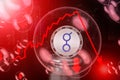 Golem GNT cryptocurrency coin in a soap bubble
