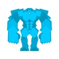 Golem Ice isolated. Fantastic Magic Big Monster