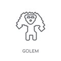 Golem linear icon. Modern outline Golem logo concept on white ba