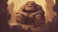 A golem made of stone or clay