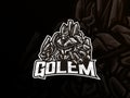 Golem mascot sport logo design