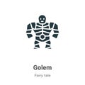 Golem vector icon on white background. Flat vector golem icon symbol sign from modern fairy tale collection for mobile concept and