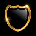 Golen Luxury Shield Vector Icon Royalty Free Stock Photo