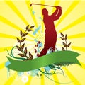 Golf abstract background