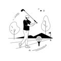 Golf abstract concept vector illustration.