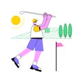 Golf abstract concept vector illustration.