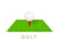 Golf background. Golf course. Vector stock illustration Royalty Free Stock Photo