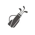 Golf bag with clubs icon Royalty Free Stock Photo