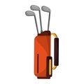 Golf bag with clubs symbol Royalty Free Stock Photo