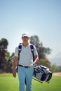 Golf bag man Royalty Free Stock Photo