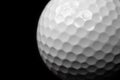 Golf ball on black Royalty Free Stock Photo