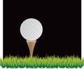 Golf Ball Black Background Royalty Free Stock Photo