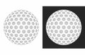 Golf ball Clipart black and white background