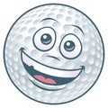 Golf Ball Cartoon Character Royalty Free Stock Photo